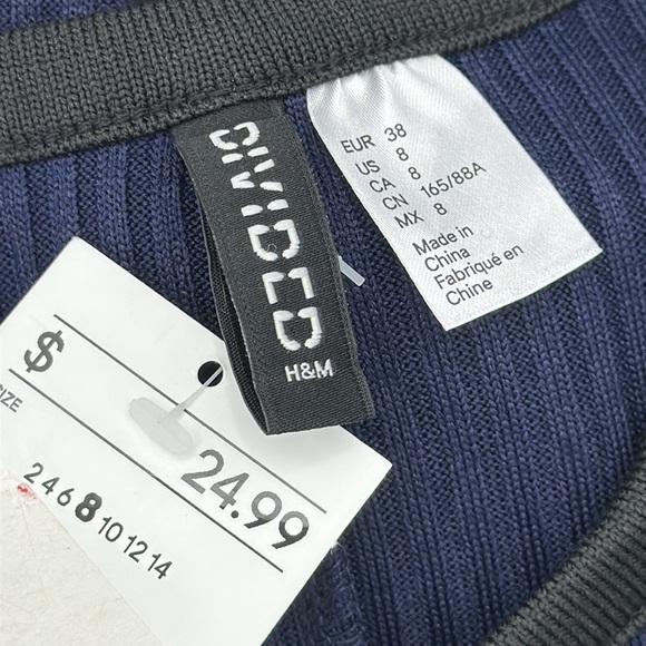 NWT H&M Divided Navy Blue Dress | Size: 8 - Picture 6 of 6